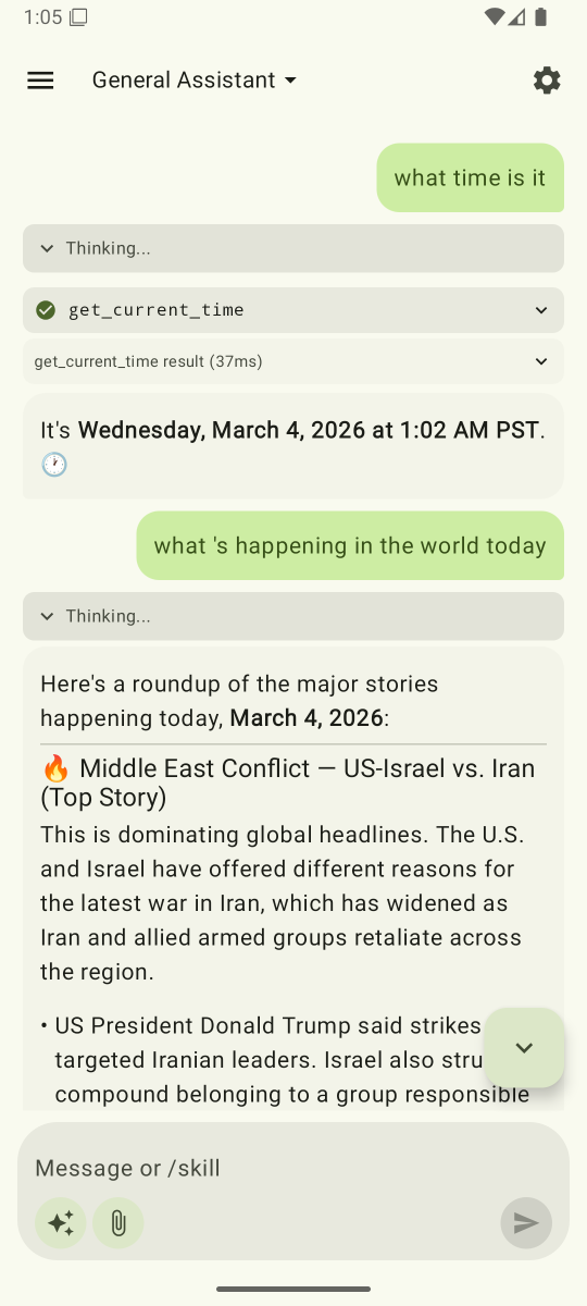 Chat with tool execution