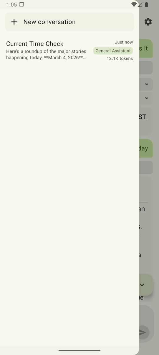 Conversation history